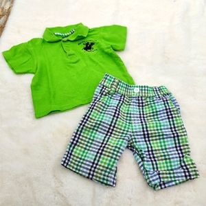 Cute Green Polo set size 2T